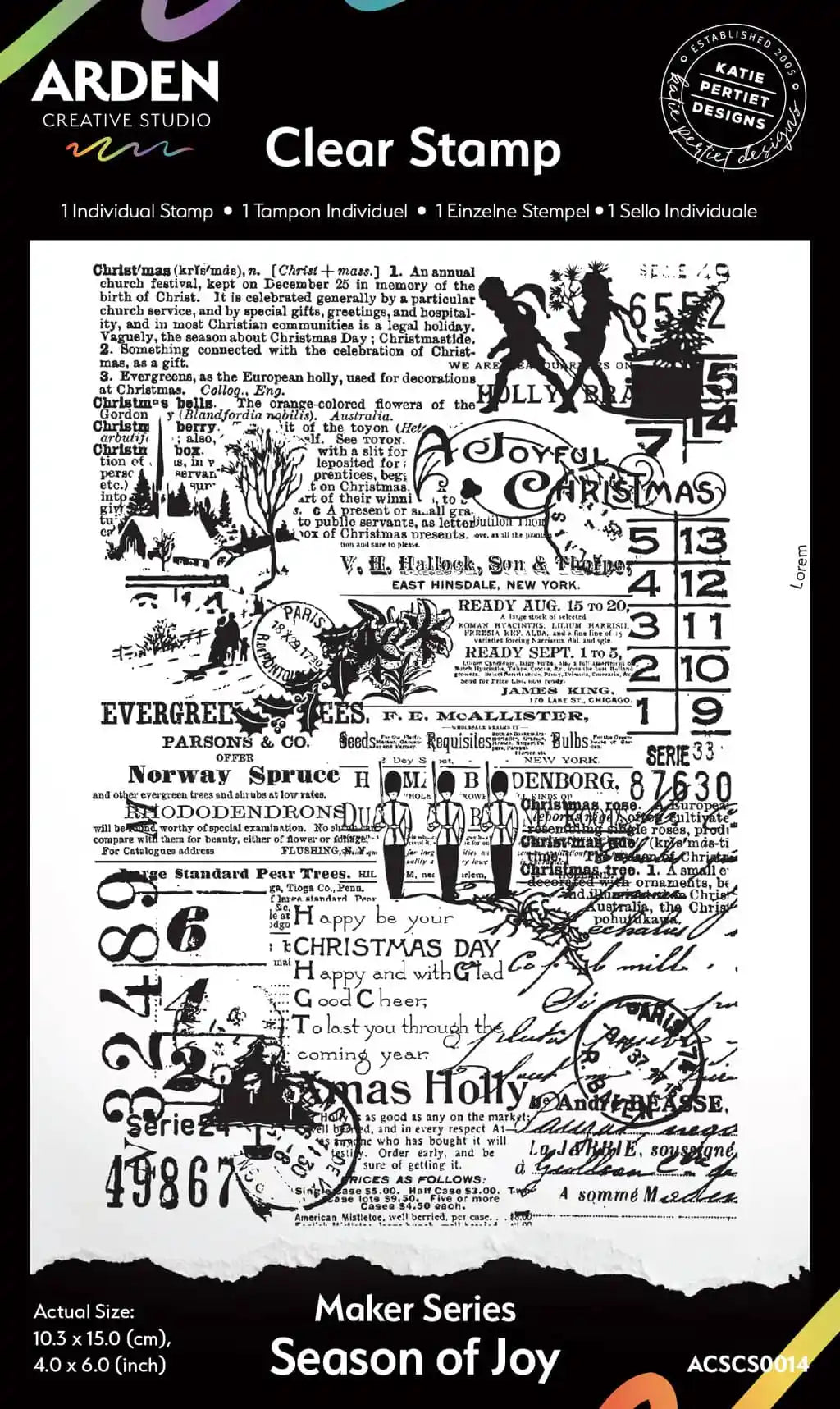 Season of Joy Background 4in x 6in Clear Stamp Set