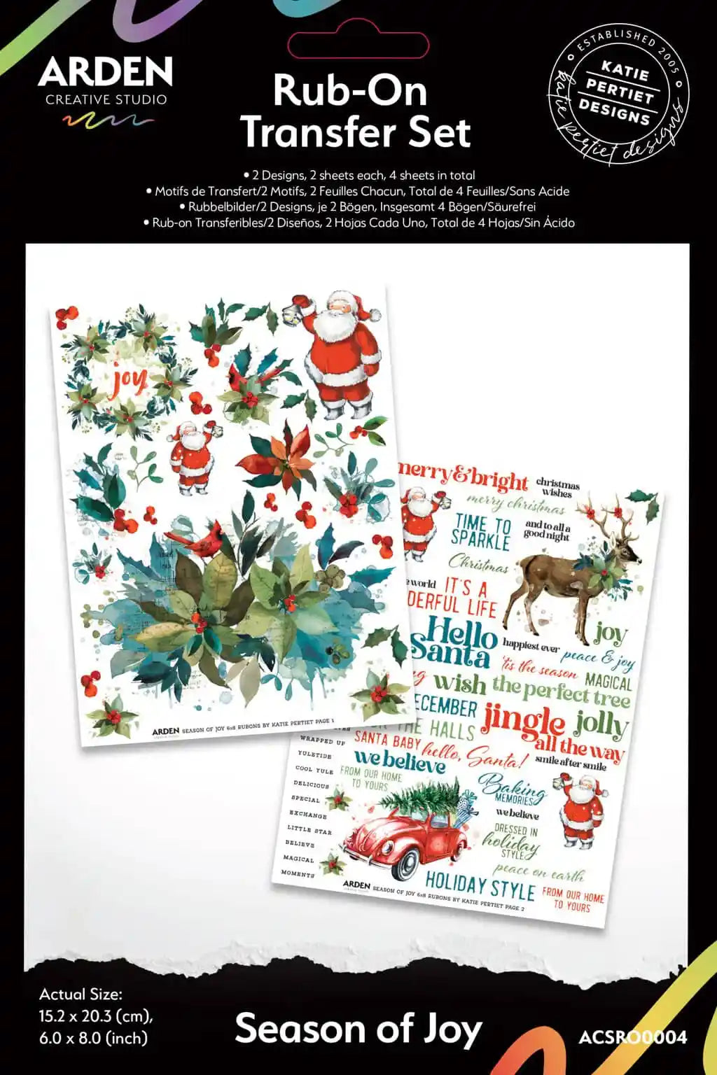 Season of Joy Rub-On Transfer Set