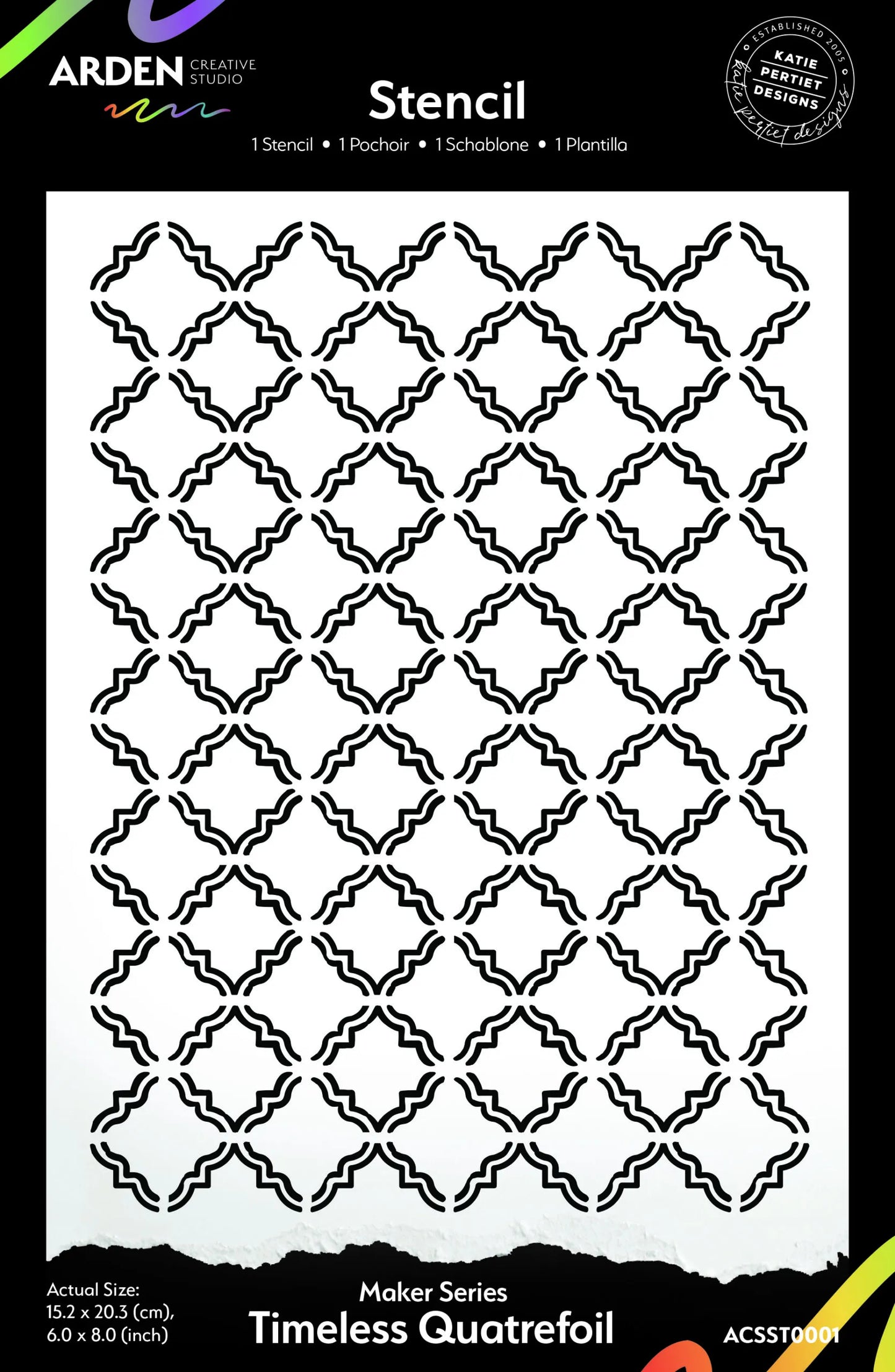 HIDDEN CREEK Stencil- Timeless Quatrefoil