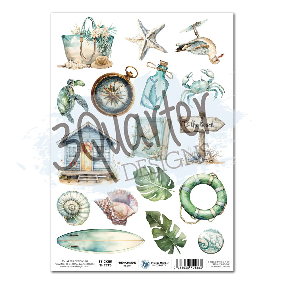 Beachside Life Sticker Sheet - March Release