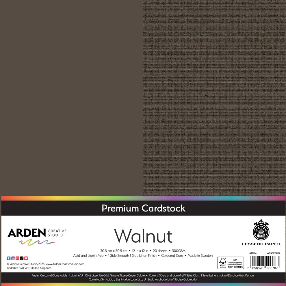 Premium Cardstock-Walnut 12in