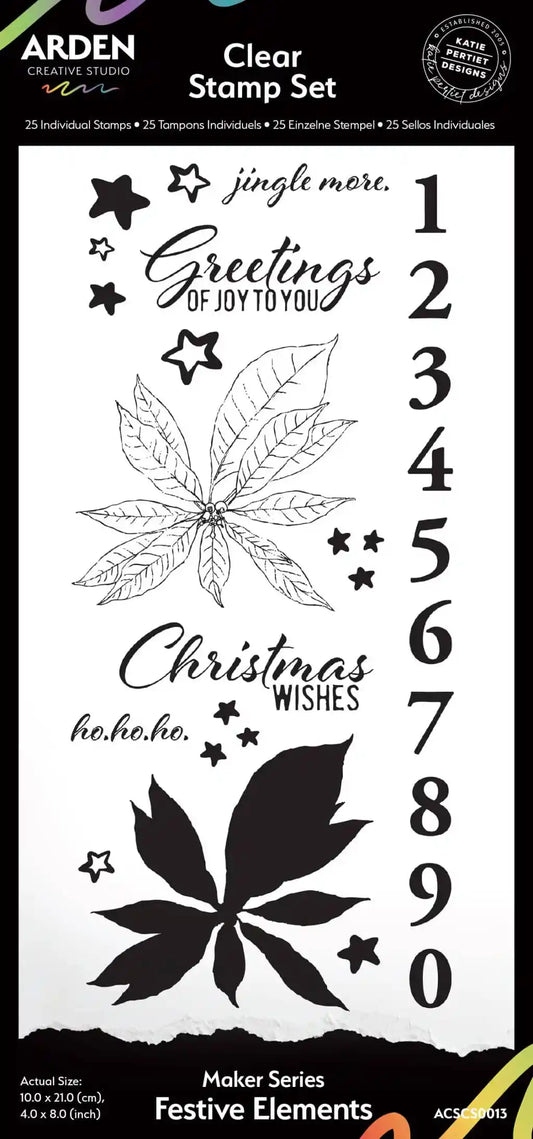 Season of Joy Festive Elements 4in x 8in Clear Stamp Set