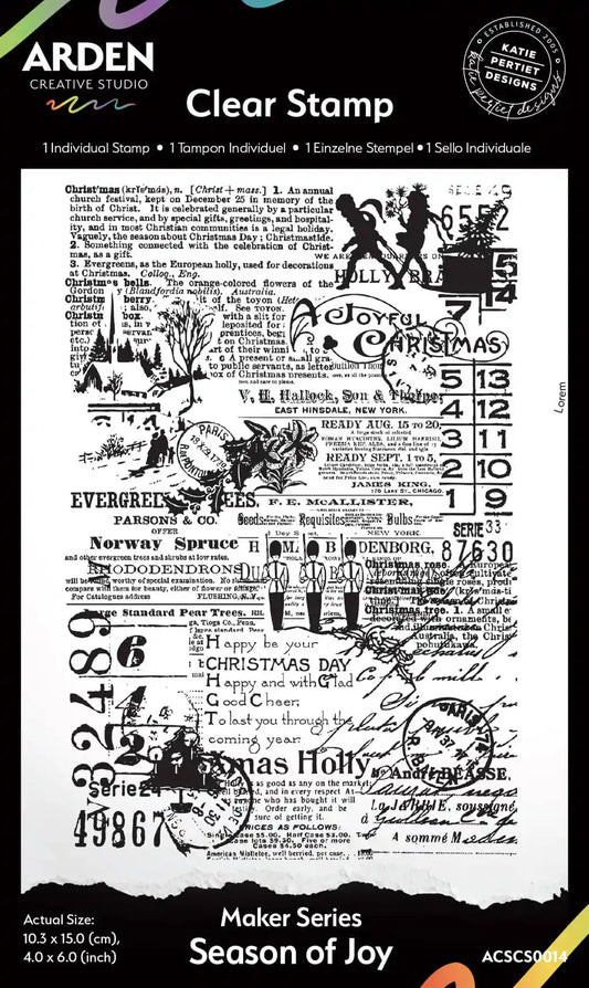 Season of Joy Background 4in x 6in Clear Stamp Set
