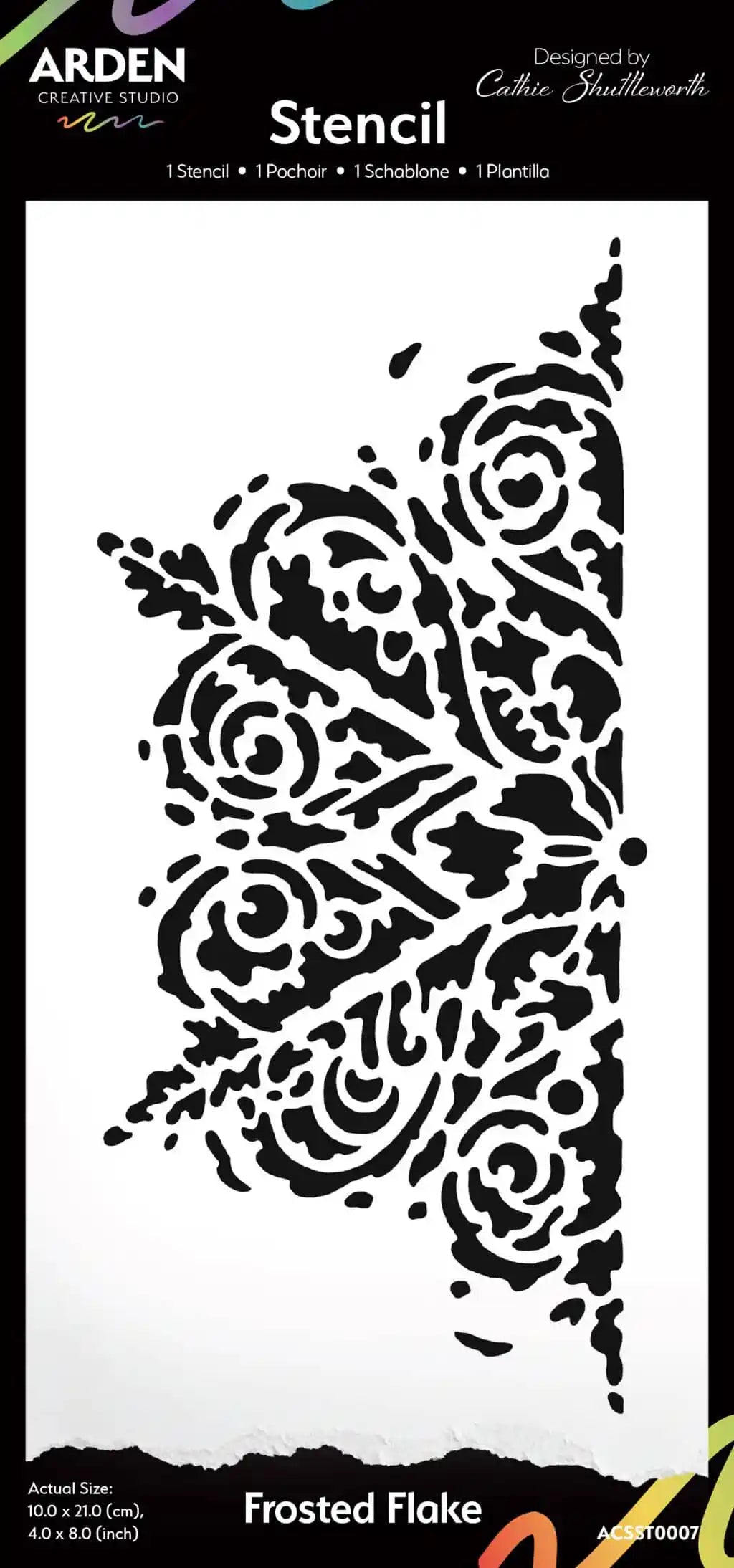 Vintage Christmas Frosted Flake 6in X 8in Stencil