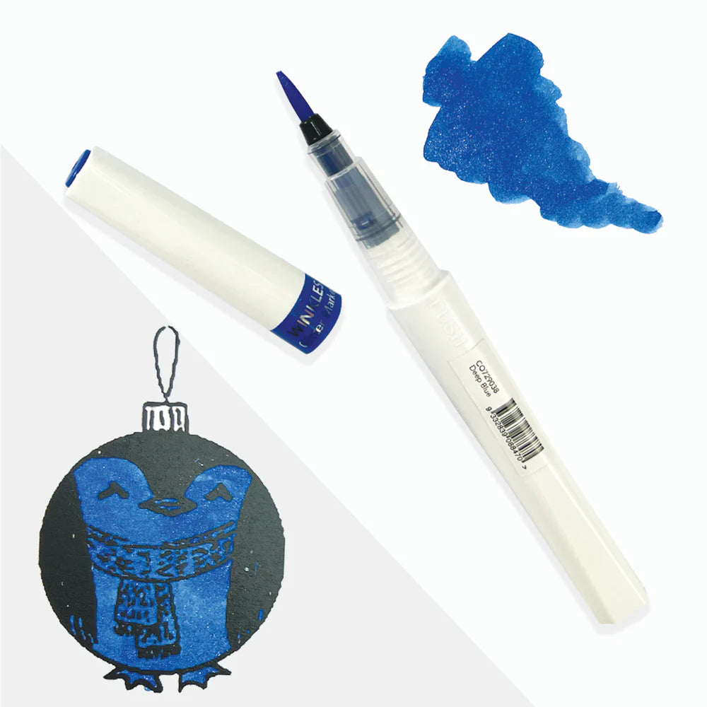 Winkles Glitter Marker-Deep Blue