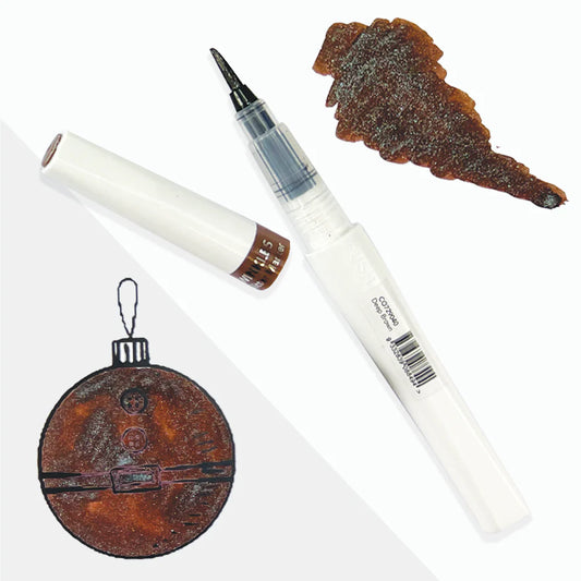 Winkles Glitter Marker-Deep Brown