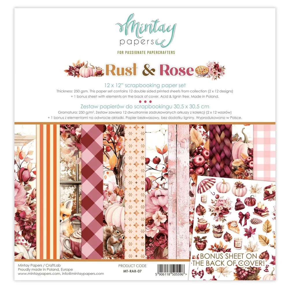 Rust & Rose -07- 12x12- Paper Pack