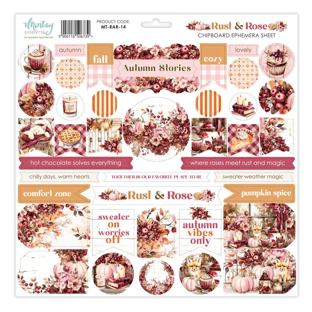 Rust & Rose -14-  12x12- Stickers