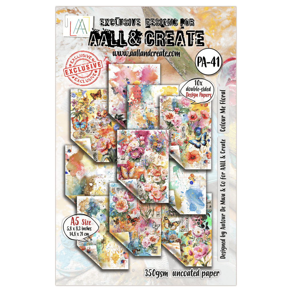 Colour Me Floral- #41 -A5 Paper