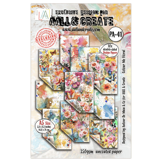 Colour Me Floral- #41 -A5 Paper