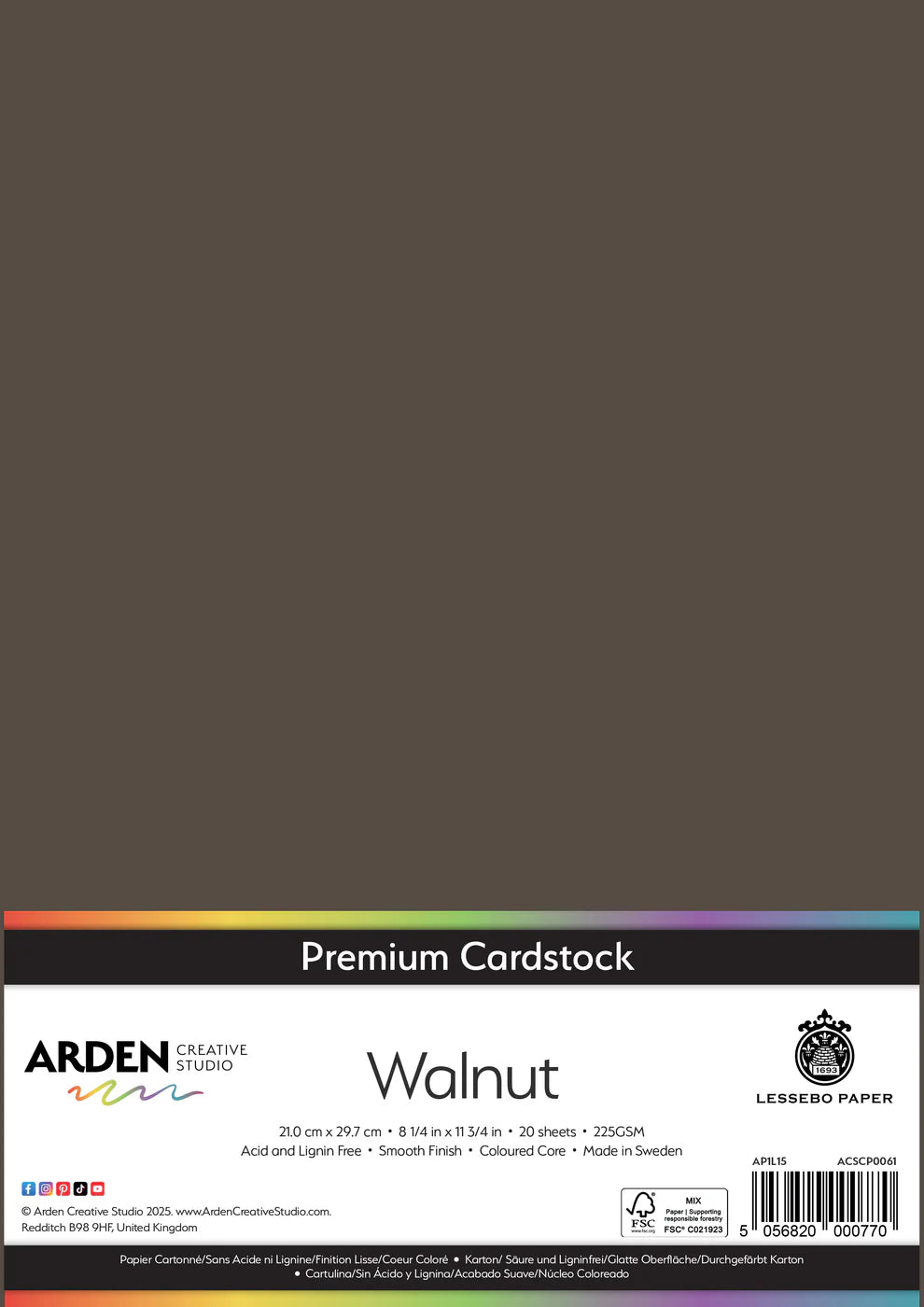Premium Cardstock-Walnut