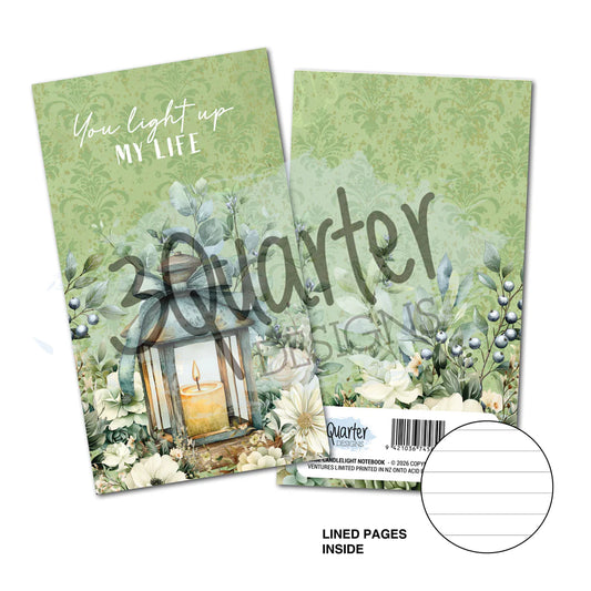 Sage Candlelight Mini Notebook - March Release