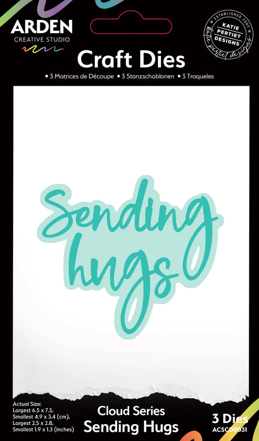 Sentiment Cloud Series Sending Hugs -Craft Die Set