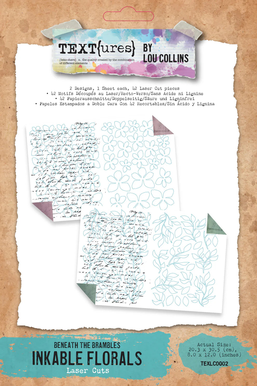 TEXT(ures) Beneath the Brambles Laser Cut Inkable Florals Pack