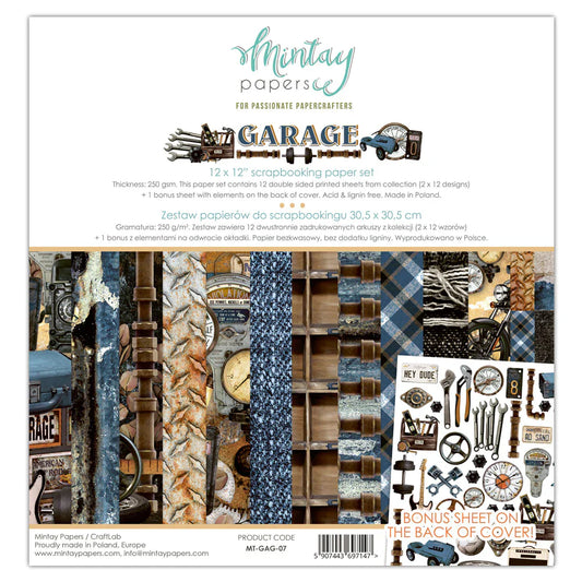 Garage-07- 12x12- Paper Pack